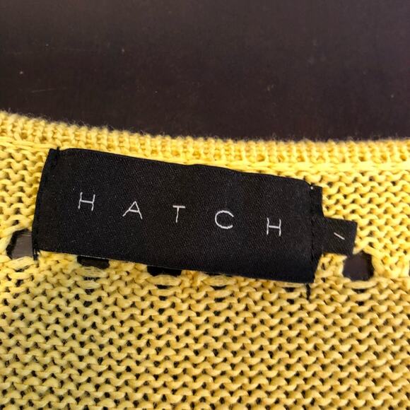 Hatch Alison gold yellow mixed knit midi sweater dress size 1 or Small - Picture 10 of 16